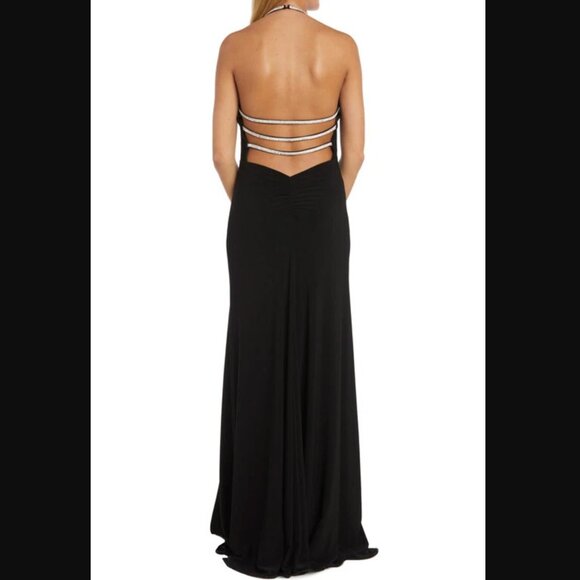 Morgan & Co. Women's Juniors' Embellished-Strap Jersey Gown - Picture 2 of 4